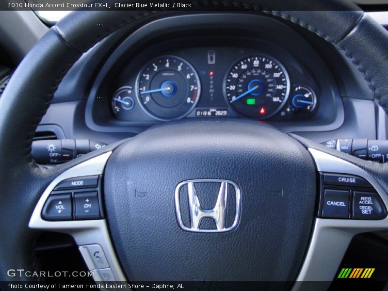 Glacier Blue Metallic / Black 2010 Honda Accord Crosstour EX-L