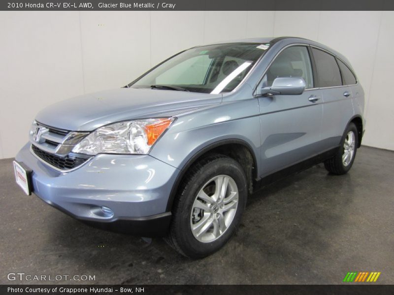 Glacier Blue Metallic / Gray 2010 Honda CR-V EX-L AWD
