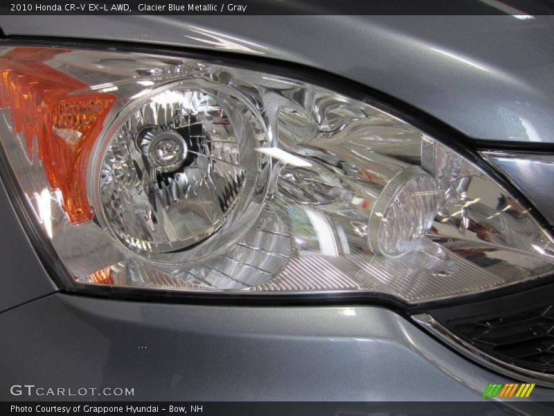 Glacier Blue Metallic / Gray 2010 Honda CR-V EX-L AWD