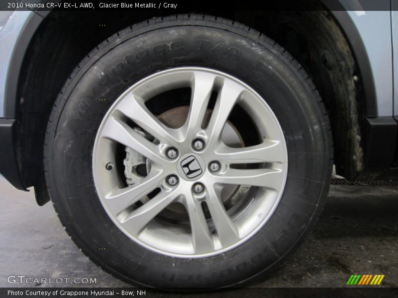 Glacier Blue Metallic / Gray 2010 Honda CR-V EX-L AWD