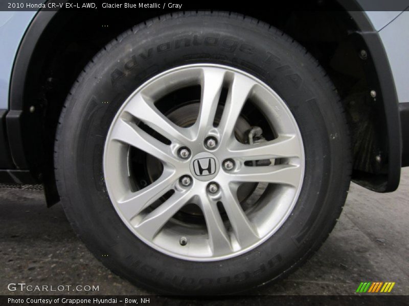 Glacier Blue Metallic / Gray 2010 Honda CR-V EX-L AWD