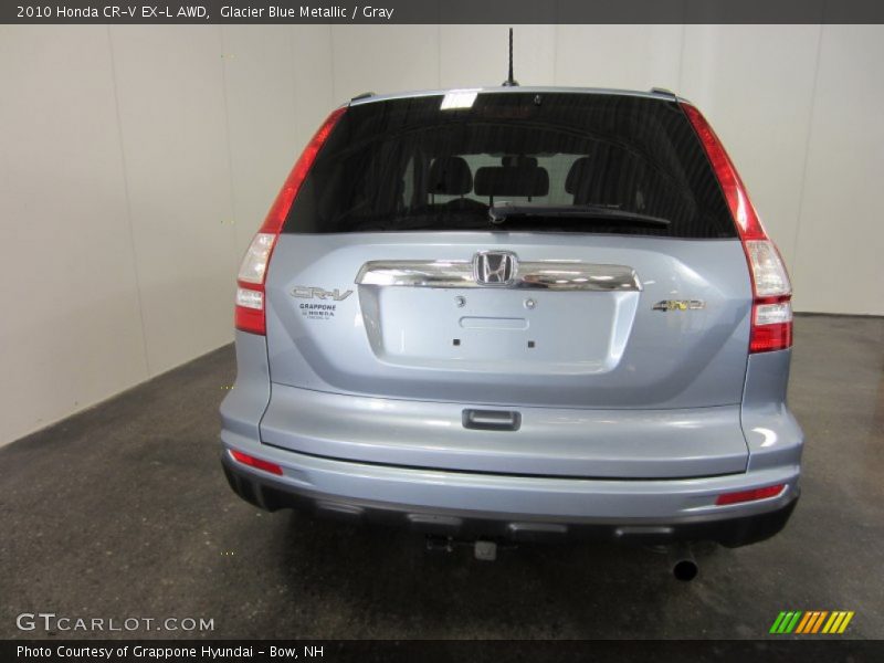 Glacier Blue Metallic / Gray 2010 Honda CR-V EX-L AWD
