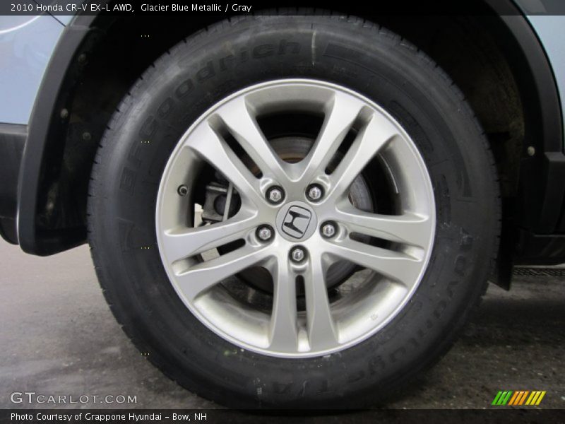 Glacier Blue Metallic / Gray 2010 Honda CR-V EX-L AWD