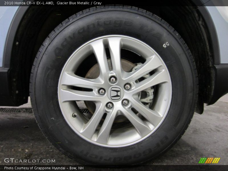 Glacier Blue Metallic / Gray 2010 Honda CR-V EX-L AWD