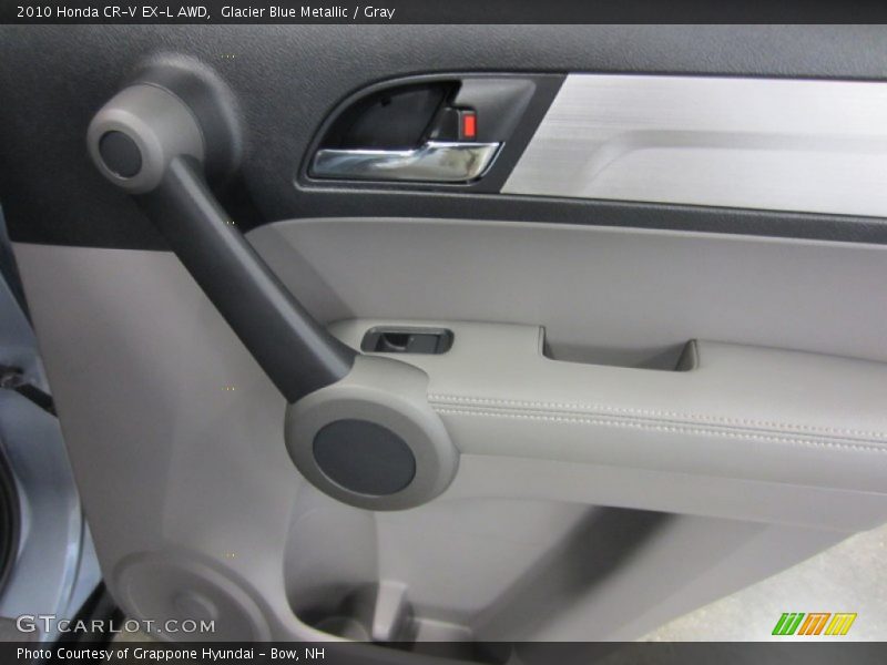 Glacier Blue Metallic / Gray 2010 Honda CR-V EX-L AWD