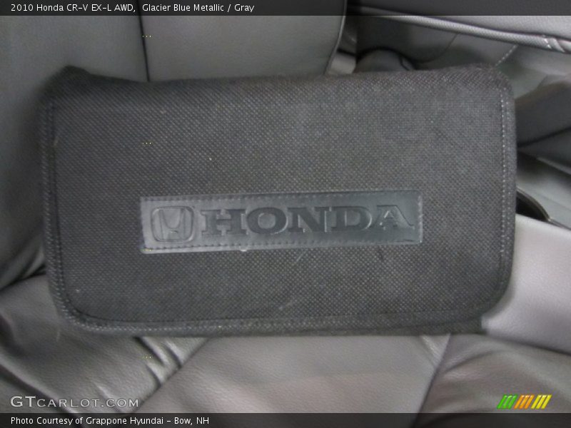 Glacier Blue Metallic / Gray 2010 Honda CR-V EX-L AWD