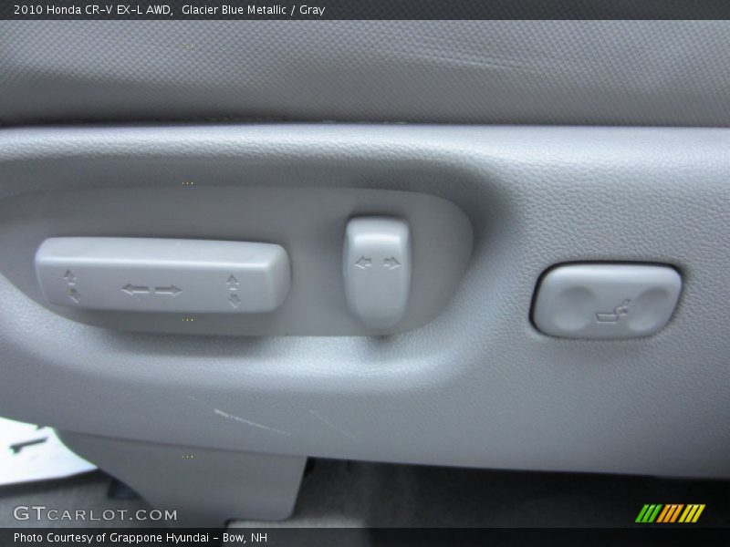 Glacier Blue Metallic / Gray 2010 Honda CR-V EX-L AWD