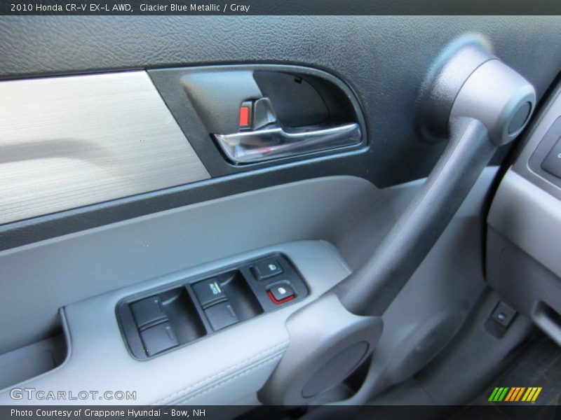Glacier Blue Metallic / Gray 2010 Honda CR-V EX-L AWD
