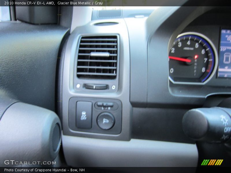 Glacier Blue Metallic / Gray 2010 Honda CR-V EX-L AWD
