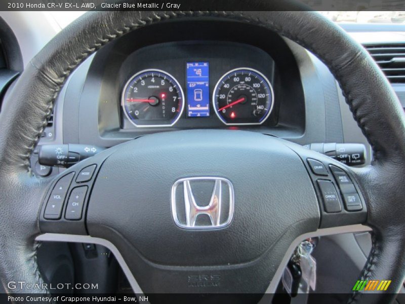 Glacier Blue Metallic / Gray 2010 Honda CR-V EX-L AWD