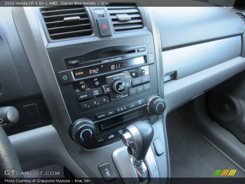 Glacier Blue Metallic / Gray 2010 Honda CR-V EX-L AWD