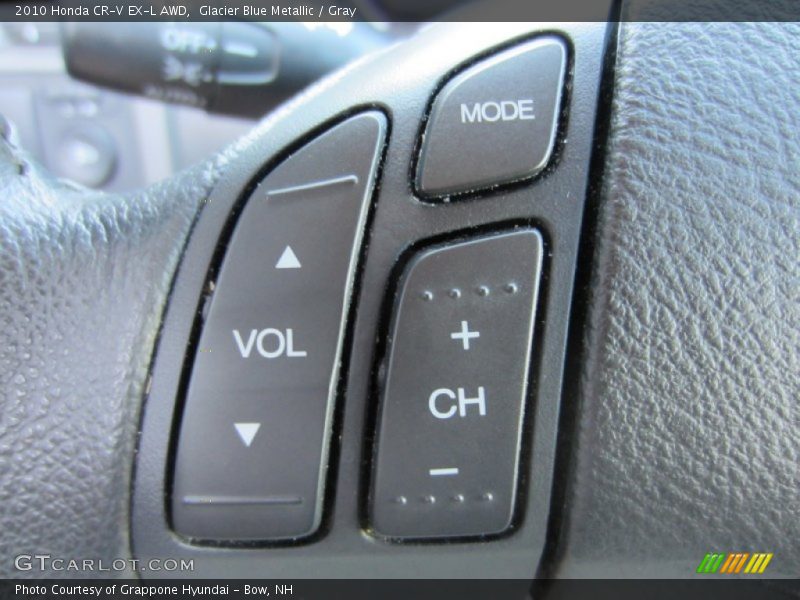 Glacier Blue Metallic / Gray 2010 Honda CR-V EX-L AWD
