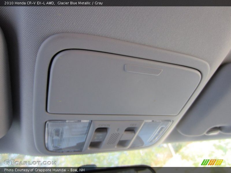 Glacier Blue Metallic / Gray 2010 Honda CR-V EX-L AWD