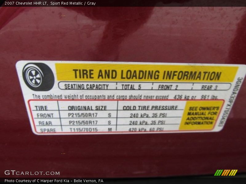 Sport Red Metallic / Gray 2007 Chevrolet HHR LT