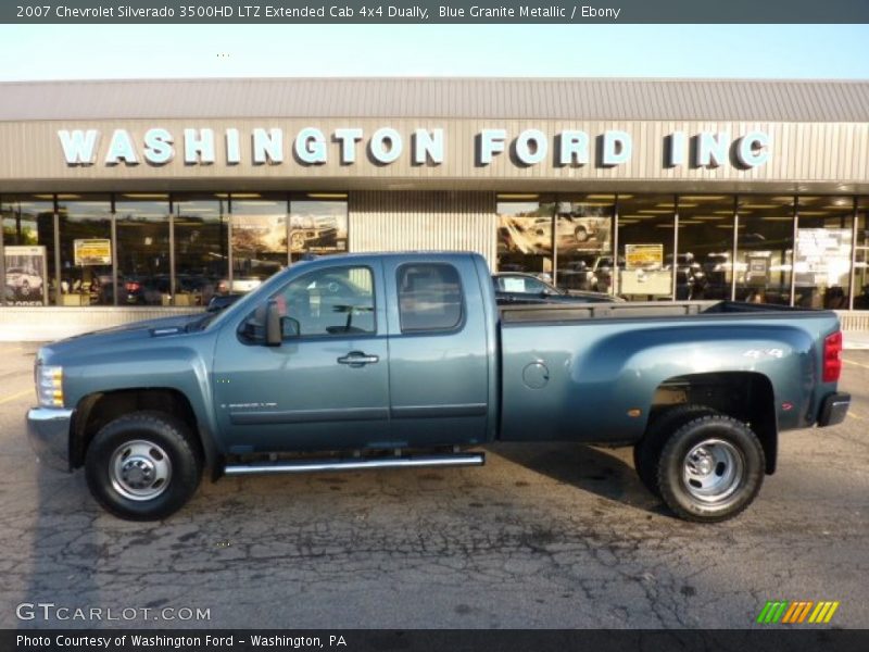 Blue Granite Metallic / Ebony 2007 Chevrolet Silverado 3500HD LTZ Extended Cab 4x4 Dually