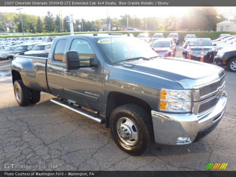 Blue Granite Metallic / Ebony 2007 Chevrolet Silverado 3500HD LTZ Extended Cab 4x4 Dually