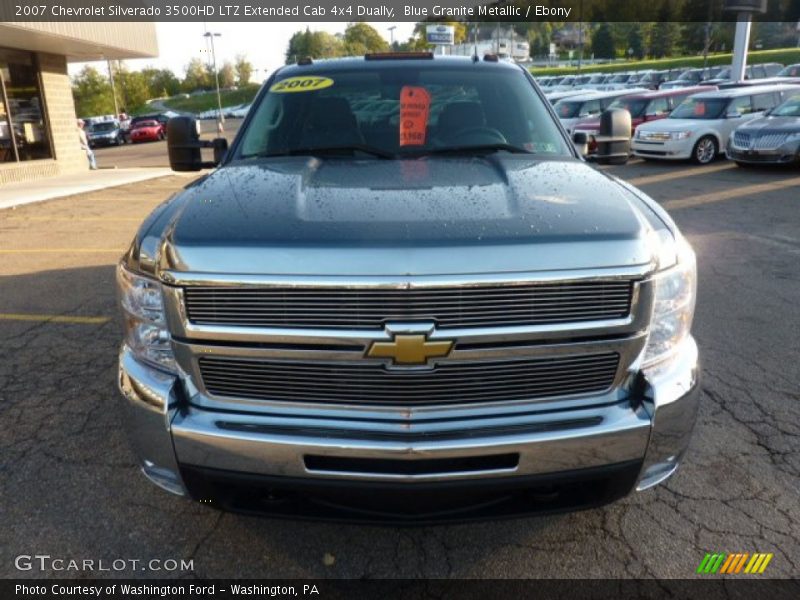 Blue Granite Metallic / Ebony 2007 Chevrolet Silverado 3500HD LTZ Extended Cab 4x4 Dually