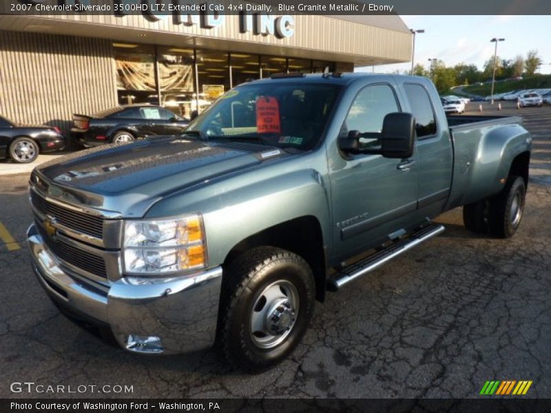 Blue Granite Metallic / Ebony 2007 Chevrolet Silverado 3500HD LTZ Extended Cab 4x4 Dually