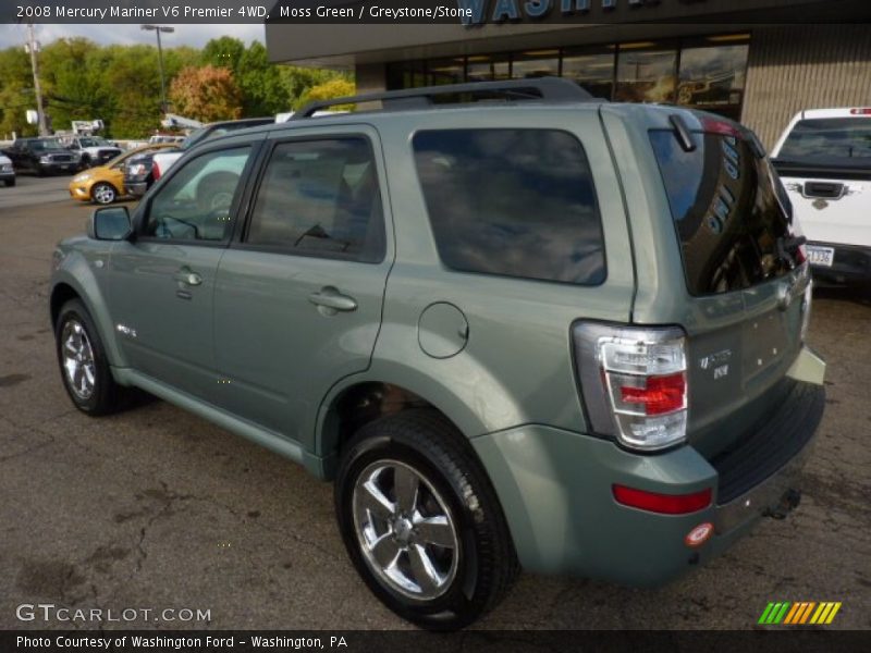 Moss Green / Greystone/Stone 2008 Mercury Mariner V6 Premier 4WD