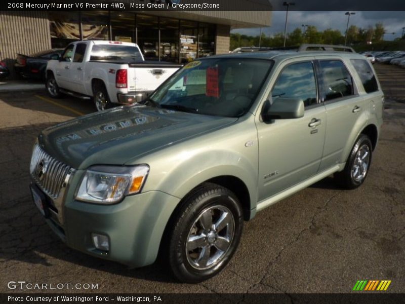 Moss Green / Greystone/Stone 2008 Mercury Mariner V6 Premier 4WD