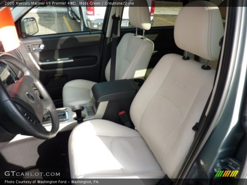 Moss Green / Greystone/Stone 2008 Mercury Mariner V6 Premier 4WD
