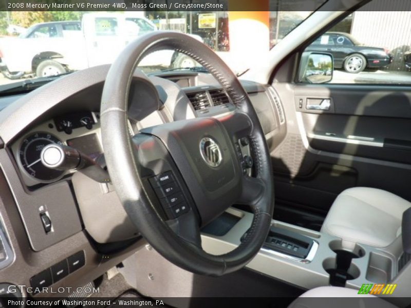 Moss Green / Greystone/Stone 2008 Mercury Mariner V6 Premier 4WD