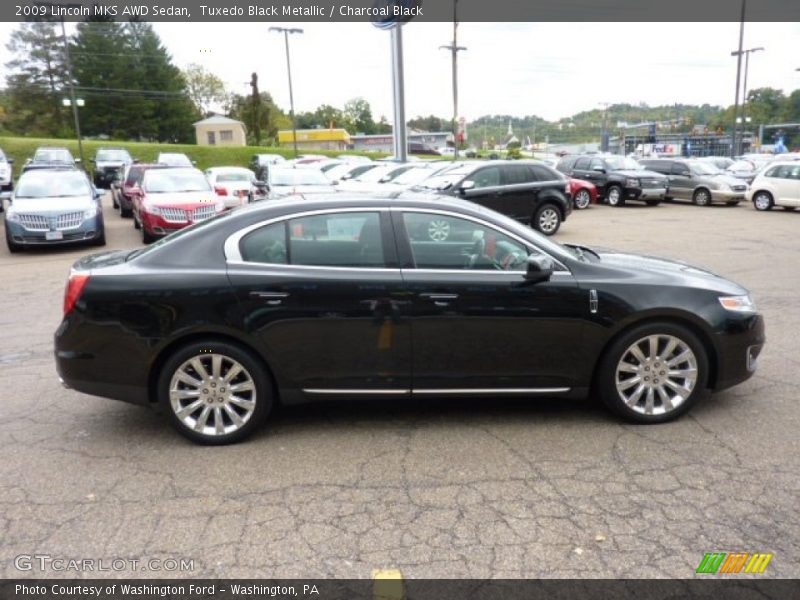 Tuxedo Black Metallic / Charcoal Black 2009 Lincoln MKS AWD Sedan