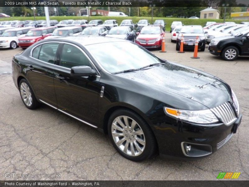 Tuxedo Black Metallic / Charcoal Black 2009 Lincoln MKS AWD Sedan