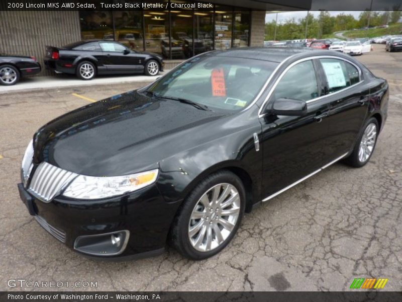 Tuxedo Black Metallic / Charcoal Black 2009 Lincoln MKS AWD Sedan