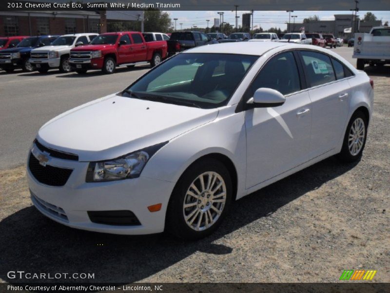 Summit White / Medium Titanium 2012 Chevrolet Cruze Eco