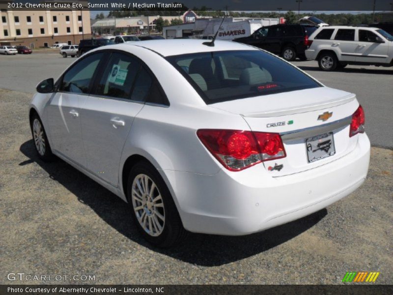 Summit White / Medium Titanium 2012 Chevrolet Cruze Eco