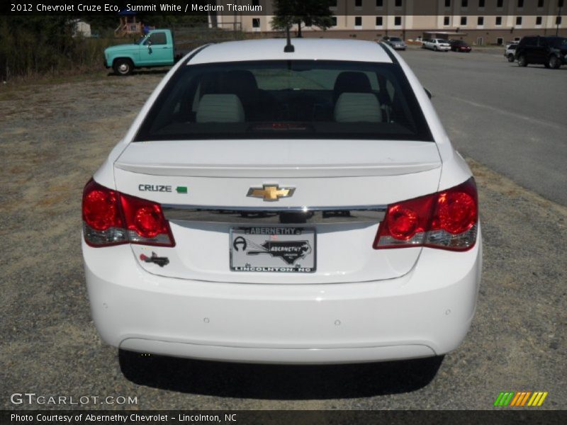 Summit White / Medium Titanium 2012 Chevrolet Cruze Eco