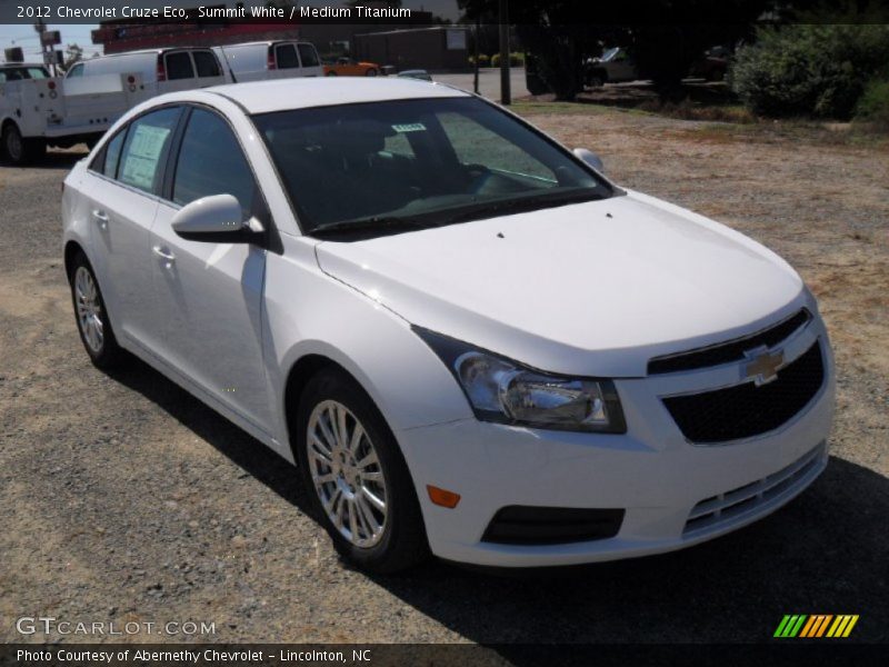 Summit White / Medium Titanium 2012 Chevrolet Cruze Eco