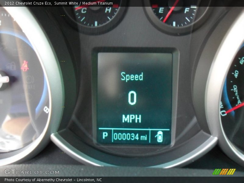 Summit White / Medium Titanium 2012 Chevrolet Cruze Eco
