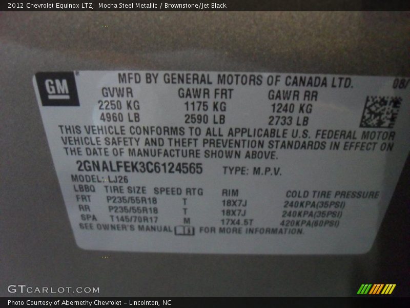 Mocha Steel Metallic / Brownstone/Jet Black 2012 Chevrolet Equinox LTZ