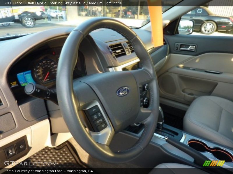 Sterling Grey Metallic / Medium Light Stone 2010 Ford Fusion Hybrid