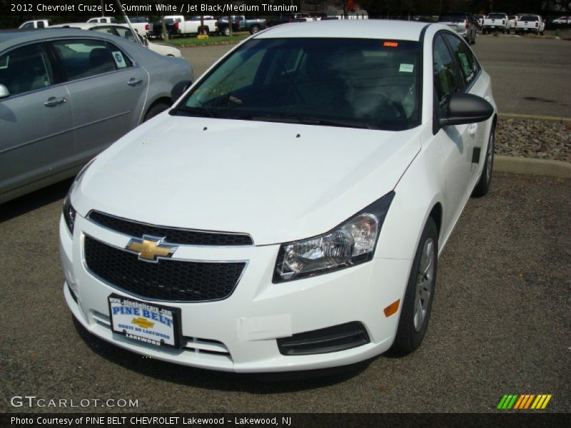 Summit White / Jet Black/Medium Titanium 2012 Chevrolet Cruze LS