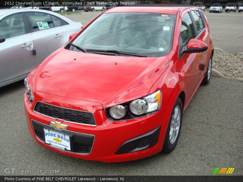 Victory Red / Dark Pewter/Dark Titanium 2012 Chevrolet Sonic LT Hatch