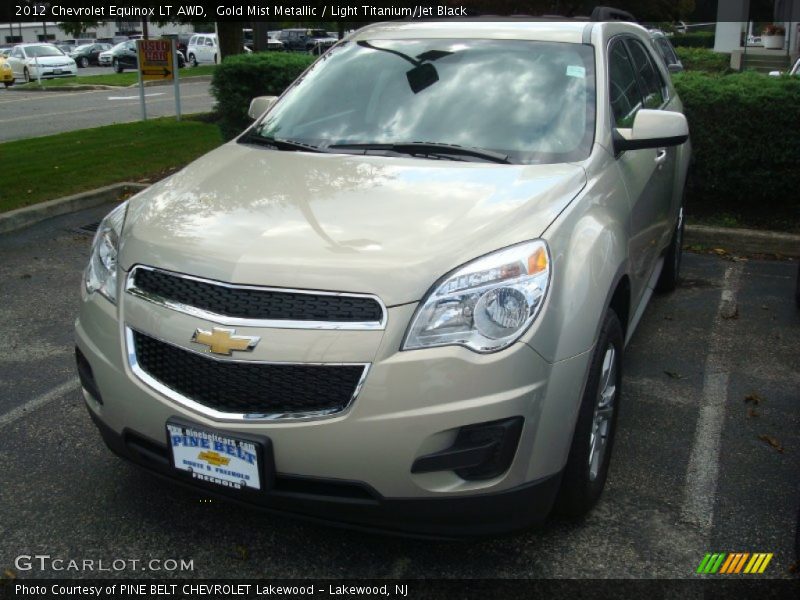 Gold Mist Metallic / Light Titanium/Jet Black 2012 Chevrolet Equinox LT AWD