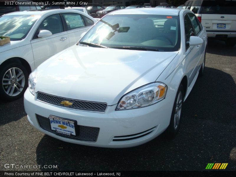 Summit White / Gray 2012 Chevrolet Impala LT