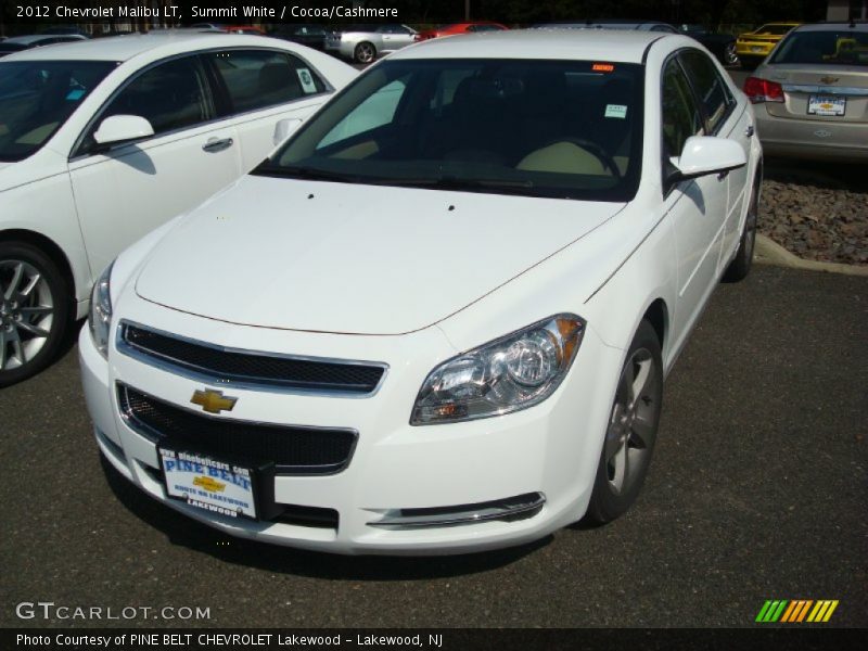 Summit White / Cocoa/Cashmere 2012 Chevrolet Malibu LT