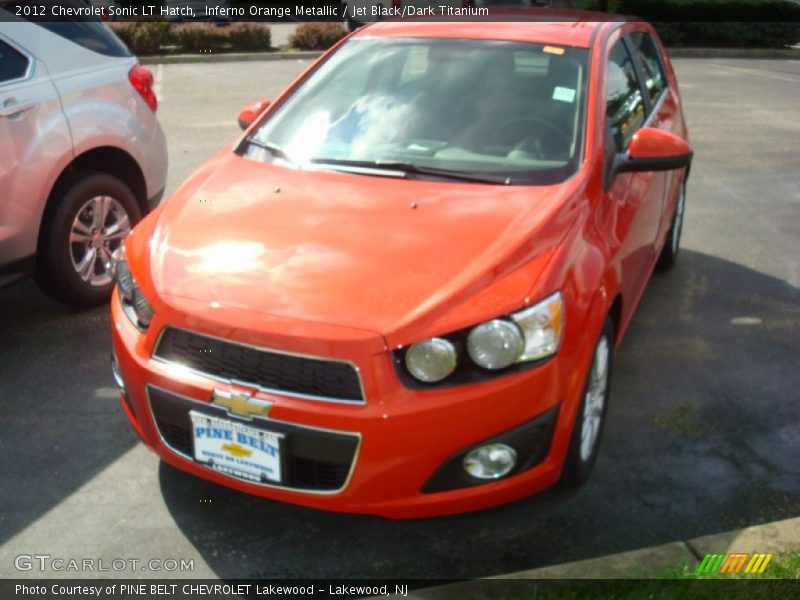 Inferno Orange Metallic / Jet Black/Dark Titanium 2012 Chevrolet Sonic LT Hatch
