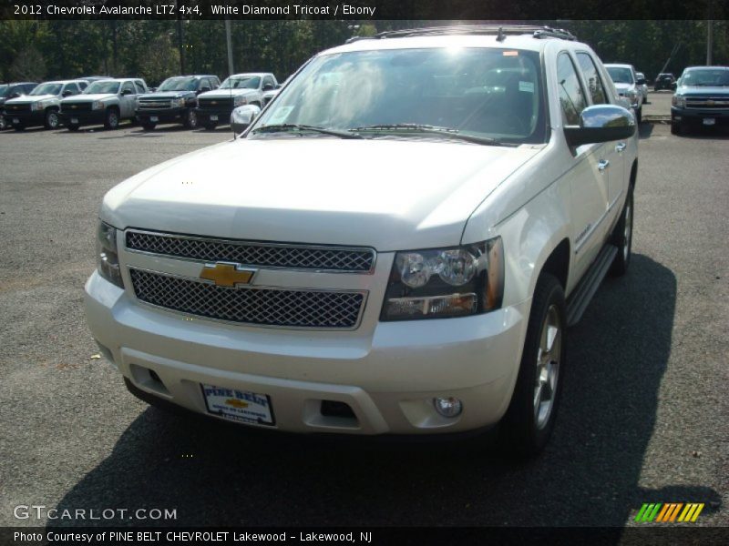 White Diamond Tricoat / Ebony 2012 Chevrolet Avalanche LTZ 4x4