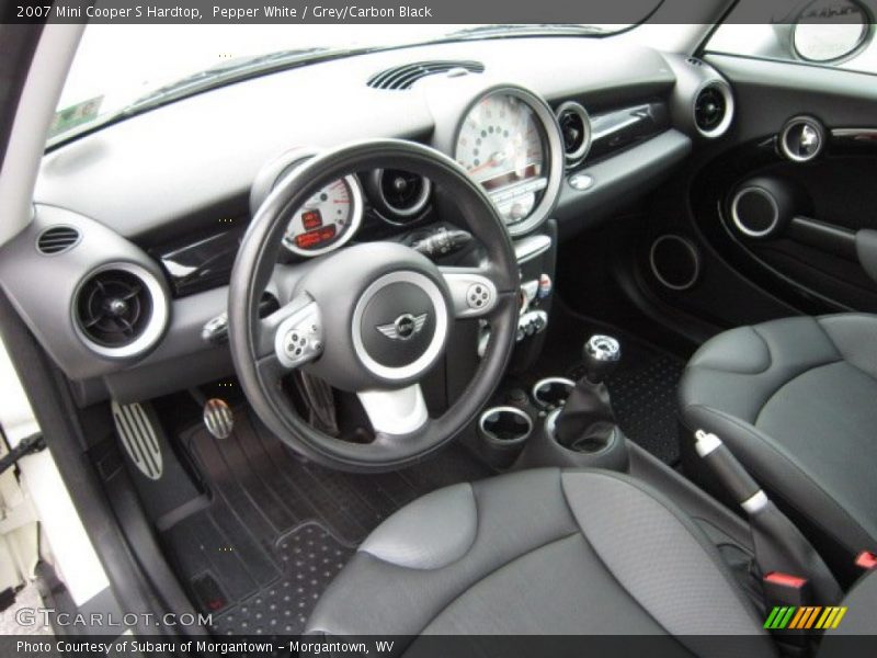 Pepper White / Grey/Carbon Black 2007 Mini Cooper S Hardtop