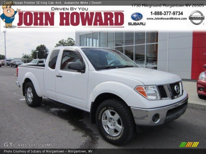 Avalanche White / Desert 2005 Nissan Frontier SE King Cab 4x4