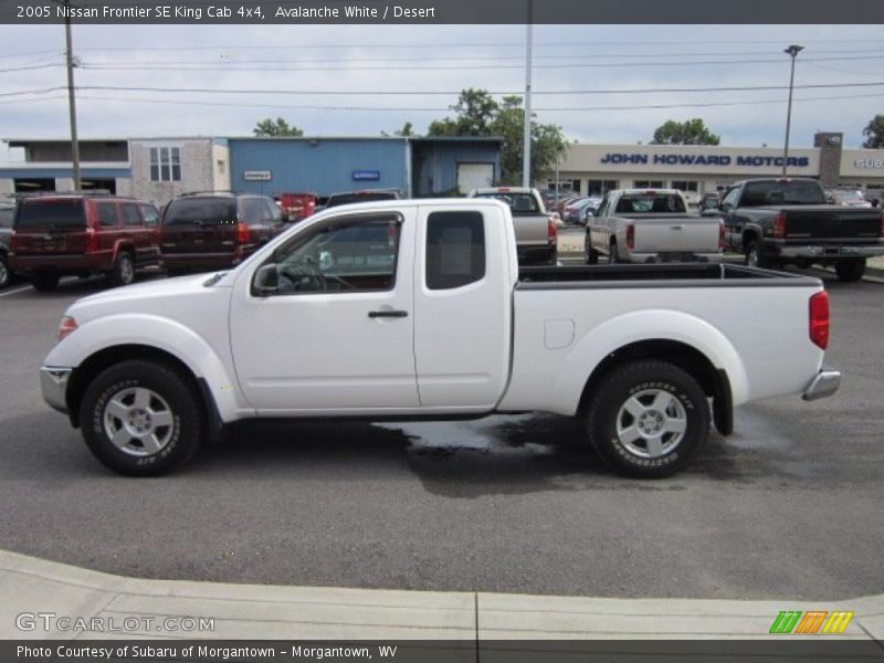 Avalanche White / Desert 2005 Nissan Frontier SE King Cab 4x4