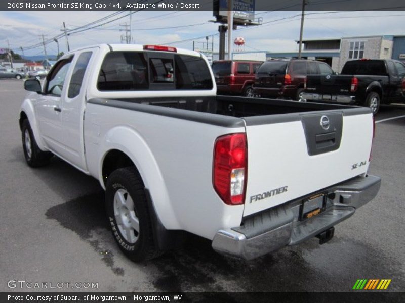 Avalanche White / Desert 2005 Nissan Frontier SE King Cab 4x4