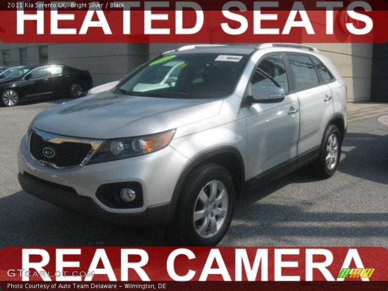 Bright Silver / Black 2011 Kia Sorento LX
