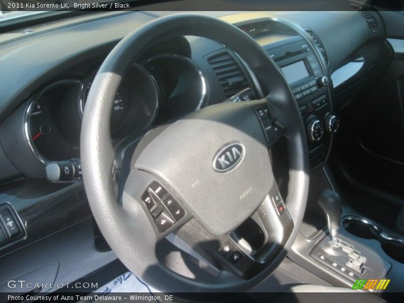 Bright Silver / Black 2011 Kia Sorento LX
