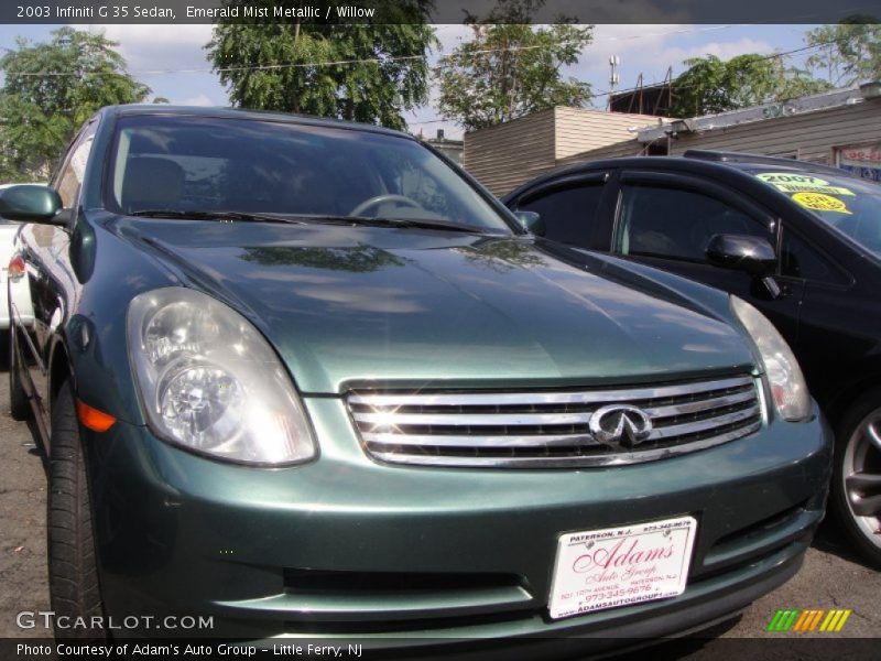 Emerald Mist Metallic / Willow 2003 Infiniti G 35 Sedan